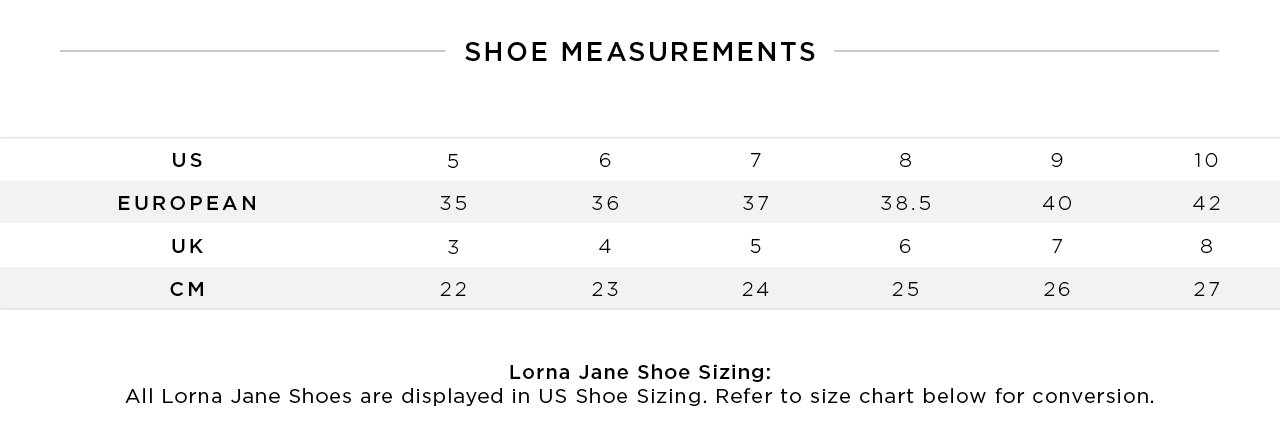 Lorna Size Chart Us